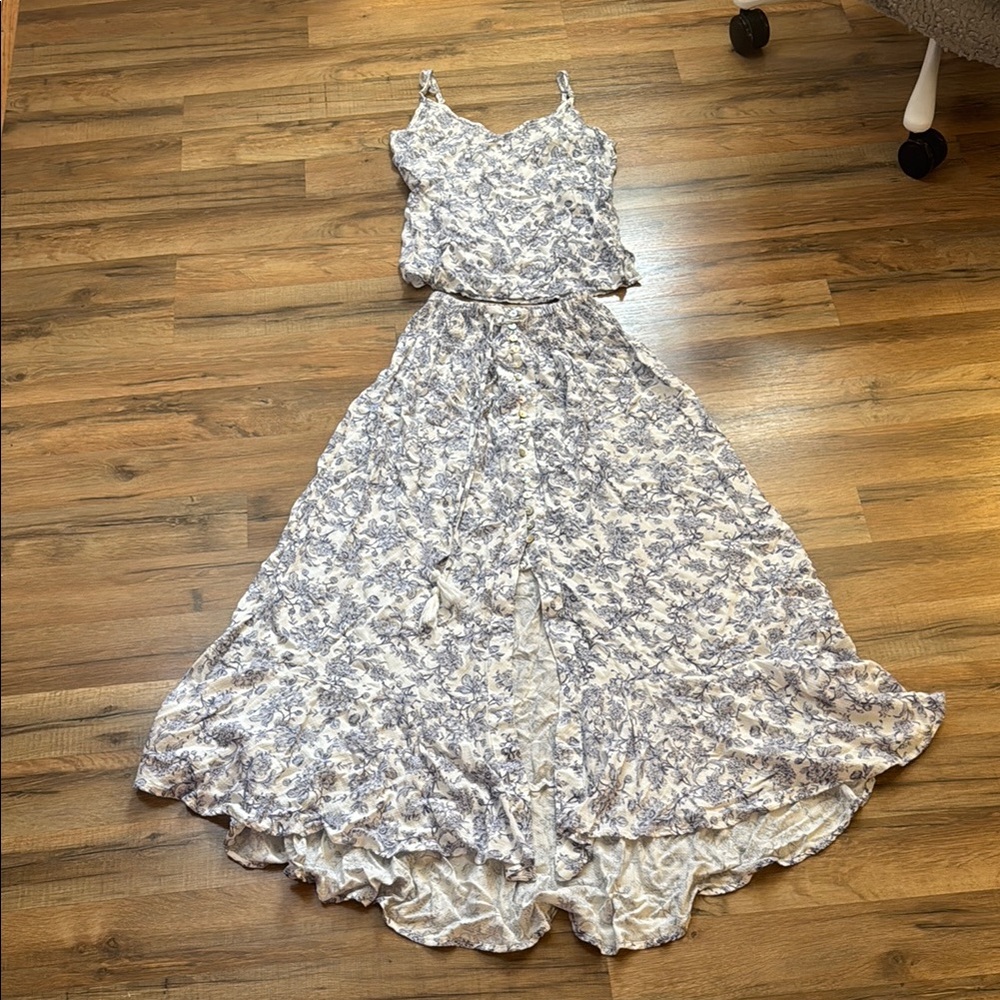 Cynthia Rowley White and Blue High two piece set